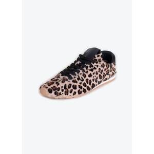 NEW VILAGALLO women's cheetah leather sneakers in beige